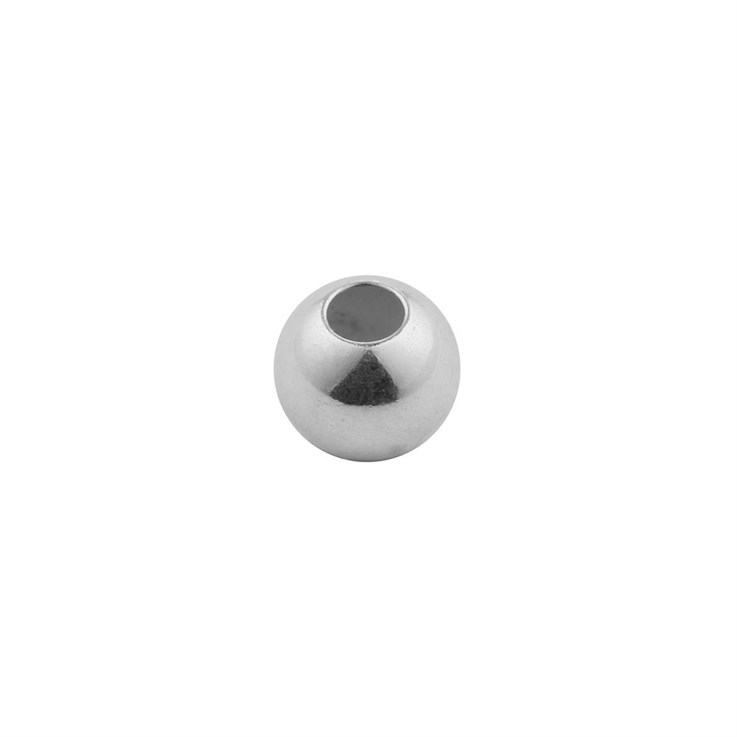 STS Essentials -  3mm  Round Shiny Bead 1.2mm Hole Sterling Silver NETT