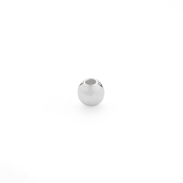 STS Essentials -  2mm  Round Shiny Bead 0.80mm Hole Sterling Silver NETT
