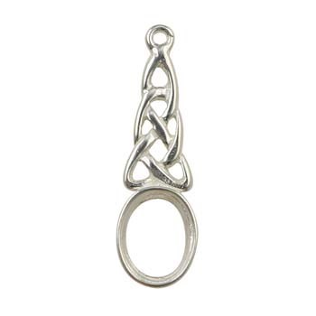 Celtic Dropper 10x8mm Cup Sterling Silver (STS)