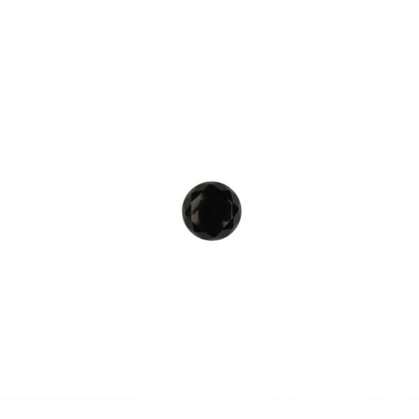 8mm Black Onyx/Agate Facet Top Gemstone Cabochon