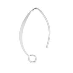 27mm Oval Earwire with Loop Sterling Silver (STS)