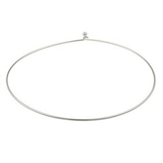 17" Solid Wire Choker Sterling Silver (STS)
