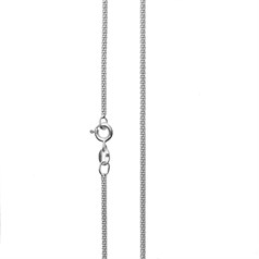 18" Superior Popcorn/Corb 1.6mm Chain (Domed) with trigger clasp Eco Sterling Silver (STS)  (Anti Tarnish)