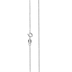 14" Pallina Diamond Cut Hammered Ball Chain with trigger fastener Eco Sterling Silver (STS) (Anti Tarnish)