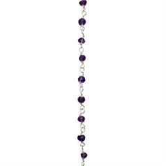 Amethyst Chain Loose by the Metre Sterling Silver
