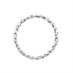 Antiqued Solid Wire Open Circle Connector 18mm Sterling Silver