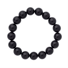 Black Obsidian 12mm Gemstone Bead Bracelet