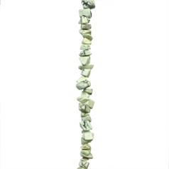 36" Gemstone Tumblechip Beads 6-8mm White Howlite