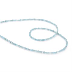 2.5mm Blue Apatite (African) Faceted Cube Gemstone Beads 40cm Strand