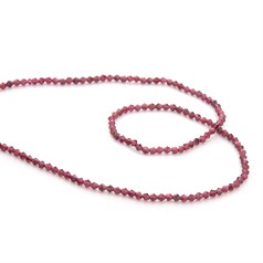 3mm Red Garnet Faceted Bicone Gemstone Beads 40cm Strand