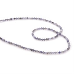 3mm Iolite Faceted Bicone Gemstone Beads 40cm Strand