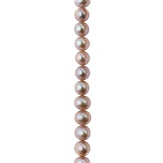 6.5-7mm Long Potato Pearl Bead Superior Side Drilled Natural Purple 40cm Strand