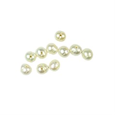 7-7.5mm Potato Pearl Bead Side Drilled 1.2mm Hole White