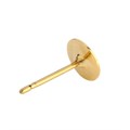 Earstud with 6mm Flat Pad for Cabochon without scrolls Gold Plated Alternative Image