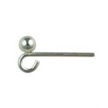 Earstud Ball & Hook without scrolls Silver Plated Alternative Image