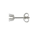 5mm Snap-in Earstud 6 prong (with scrolls) Sterling Silver (STS) Alternative Image