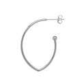 Superior 35mm V Shape Ear Hoop with Scrolls Silver Plated Alternative Image