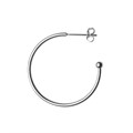 Superior 30mm Ear Hoop & Ball with Scrolls Silver Plated Alternative Image
