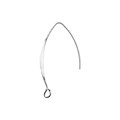 Superior Oval Monster Ear Wire 37x16mm Silver Plated Alternative Image