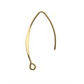 Superior Oval Monster Ear Wire 37x16mm Gold Plated Alternative Image