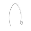 Jumbo Oval Earwire 30mm with Loop and Ball Sterling Silver Alternative Image