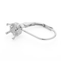Lever Back Earwire with 6mm Snap-in 4 Prong Cup Sterling Silver Alternative Image