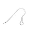 Fish Hook Earwire with Spring (Short Tail) ECO Sterling Silver Alternative Image
