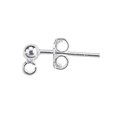 STS Essentials - 3mm Ball Ring Earstud (with scroll) Sterling Silver NETT Alternative Image