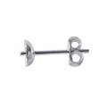 5mm Cup & Prong earstud (with scroll)  Sterling Silver (STS) Alternative Image