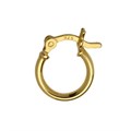 12mm Hinged Earhoop Gold Plated Vermeil Sterling Silver (Extra Durable) Alternative Image