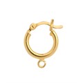 12mm Hinged Earhoop with Loop Gold Plated STS Vermeil (Extra Durable) Alternative Image