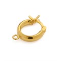 12mm Hinged Earhoop with Loop Gold Plated STS Vermeil (Extra Durable) Alternative Image