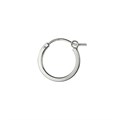 18mm Flat Edged Earhoop with Hinged Fastener Sterling Silver (STS) Alternative Image