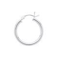 18mm Hinged Earhoop With Round Wire Post Sterling Silver (STS) Alternative Image