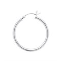 25mm Hinged Earhoop With Round Wire Post Sterling Silver (STS) Alternative Image