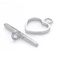 Heart Shaped Toggle Bar Clasp 12x14mm STS Alternative Image
