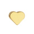 Superior Heart Shape Bead 7x6mm (Horizontal Drilled) Gold Plated Alternative Image