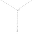 18" Fine Trace Chain Finished Necklace Chain With Extender Silver Plated Alternative Image