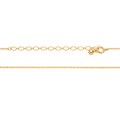 18" Fine Trace Chain Finished Necklace Chain With Extender Gold Plated Alternative Image