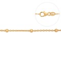 Superior Satellite Anklet Chain 9" Gold Plated Vermeil ECO Sterling Silver  (Anti Tarnish) Alternative Image