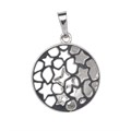 Decorative Moon & Star 23mm Cage Pendant Silver Plated Alternative Image