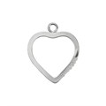 Heart Shaped Bezel Cup 30mm Pendant Sterling Silver (STS) Alternative Image
