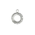 Heavy Pendant Dropper with Fancy Flower Bezel Setting fits 12mm Cabochon Sterling Silver STS Alternative Image