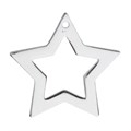 Star shape (open) Casting Sterling Silver (STS) 24mm Charm Pendant Alternative Image