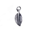 Antiqued Leaf Charm Pendant Silver Plated Alternative Image