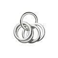 Russian Wedding Ring 14mm Interlocking Rings, Set of 5 Sterling Silver Alternative Image