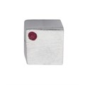 Ruby Cube 7mm Pendant Sterling Silver Alternative Image