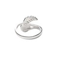 Feather & 6mm Cup for Cabochon Heavy Adjustable Ring Sterling Silver Alternative Image