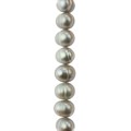 9-10mm Potato Pearl Bead Superior Lustre Side Drilled Silver 40cm Strand Alternative Image