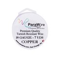 Parawire 18 Gauge (1.02mm) Non Tarnish Copper Wire 7yd (6.4m) Spool Alternative Image